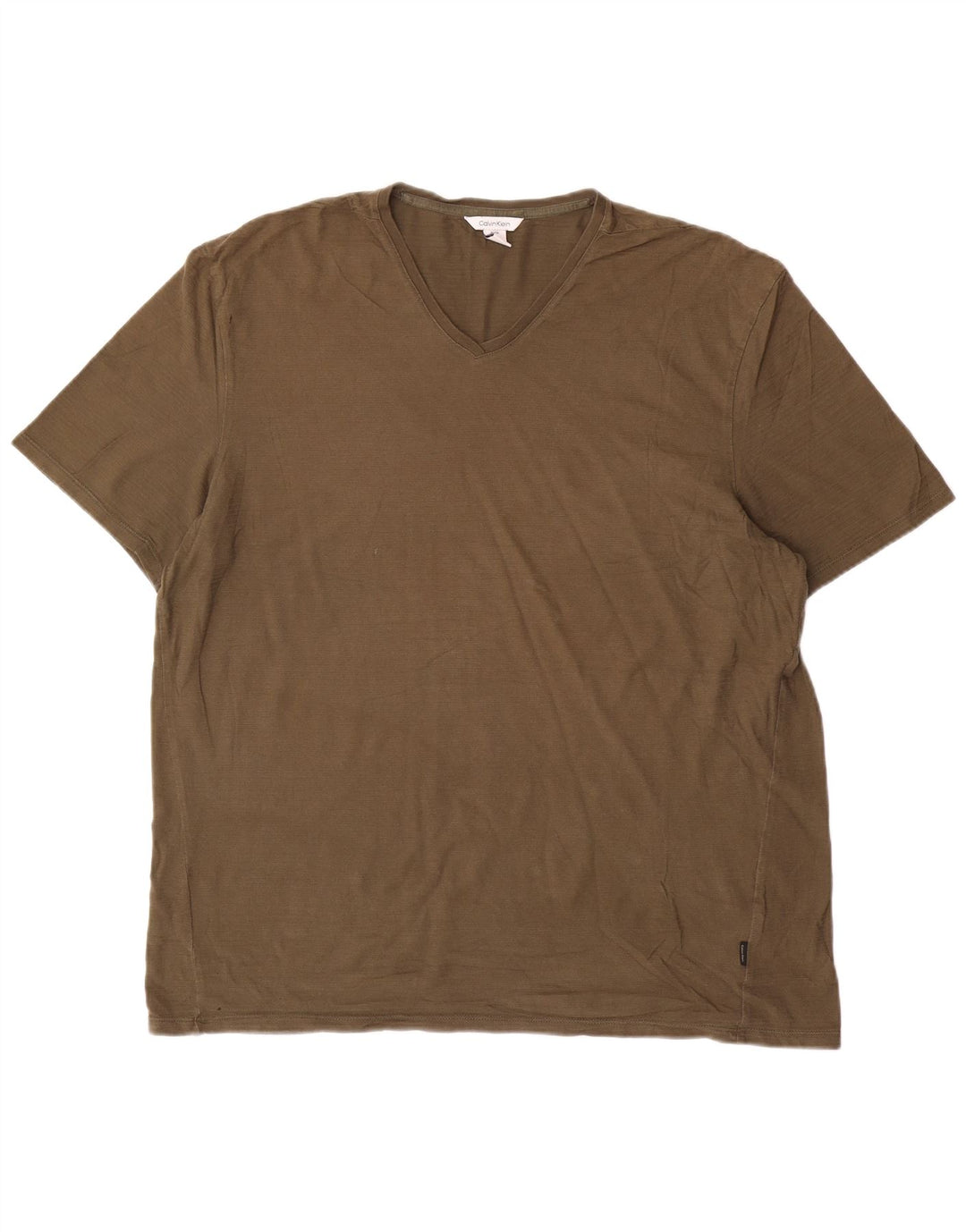 Męska koszulka T-shirt CALVIN KLEIN XL, khaki