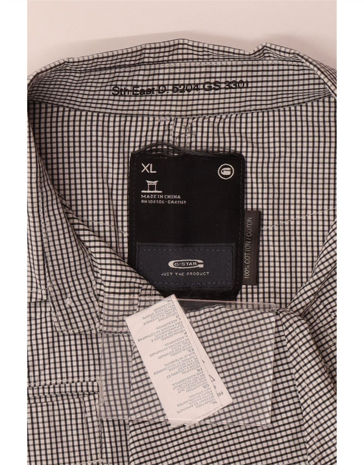 Koszula męska G-STAR XL, bawełniana, w czarną kratkę