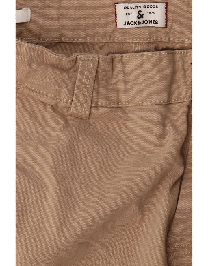 JACK & JONES Mens Slim Cargo Trousers W32 L29  Beige Cotton Vintage Jack & Jones and Second-Hand Jack & Jones from Messina Hembry 