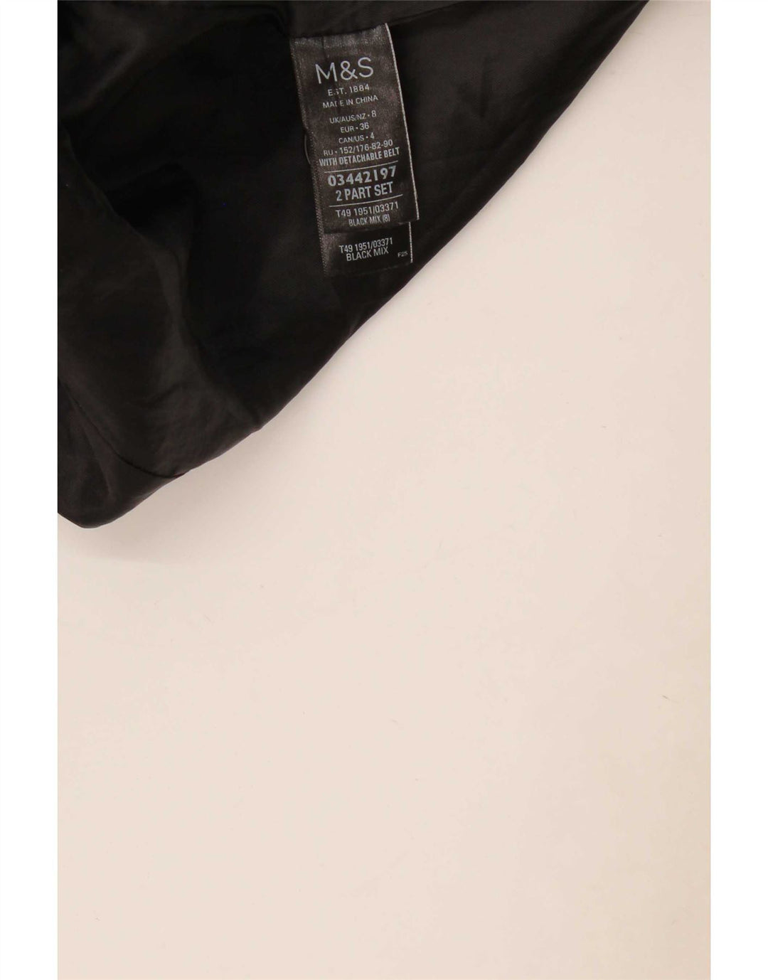 Dwurzędowy płaszcz damski Marks & Spencer UK 8 Small Grey Flecked