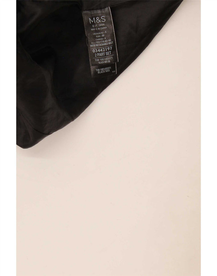 Dwurzędowy płaszcz damski Marks & Spencer UK 8 Small Grey Flecked