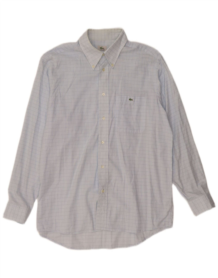 Koszula męska LACOSTE, rozmiar 41, duża, niebieska, bawełniana krata