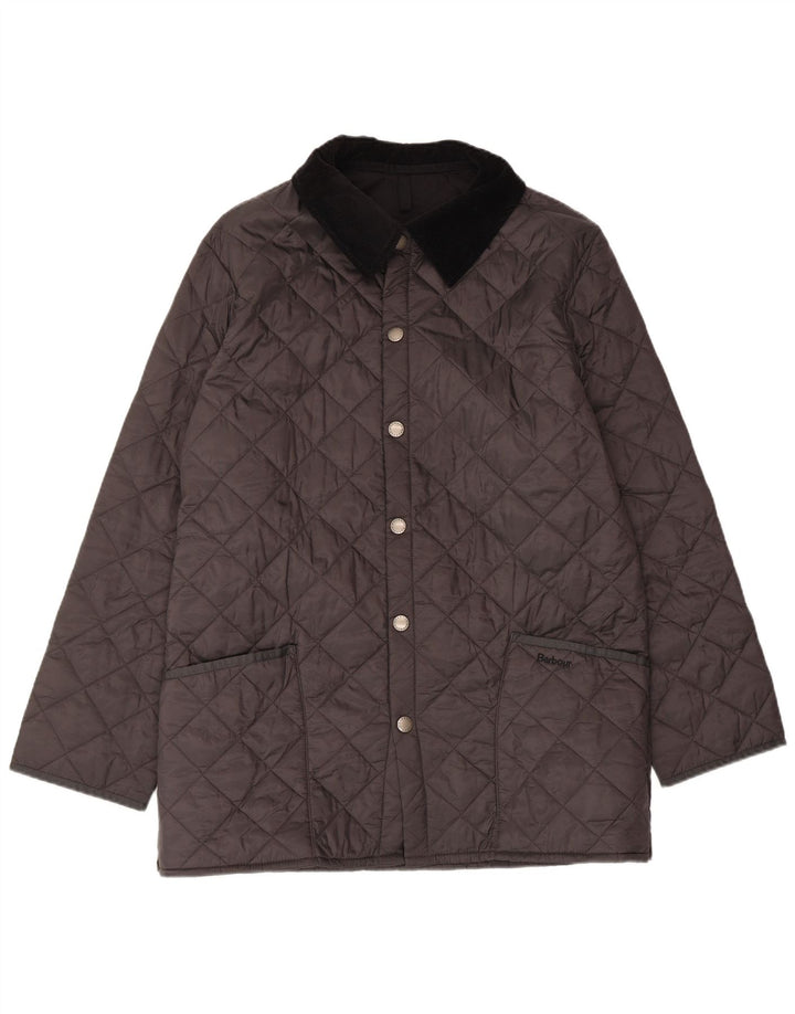 Męska pikowana kurtka Barbour o luźnym kroju UK 36, mała, czarna, z poliamidu