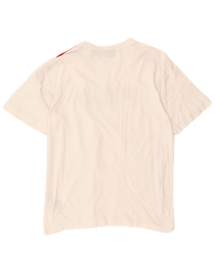 Męski T-shirt z grafiką Fila, mały, biały, bawełniany