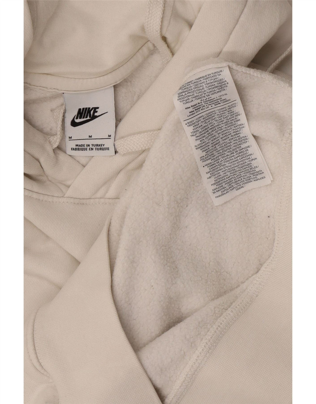 Męska bluza z kapturem Nike, średnia, biała, bawełniana