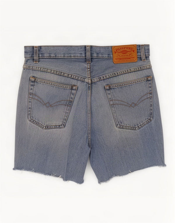 Damskie spodenki jeansowe z wysokim stanem Passport IT 52 2XL W34 Niebieskie bawełniane
