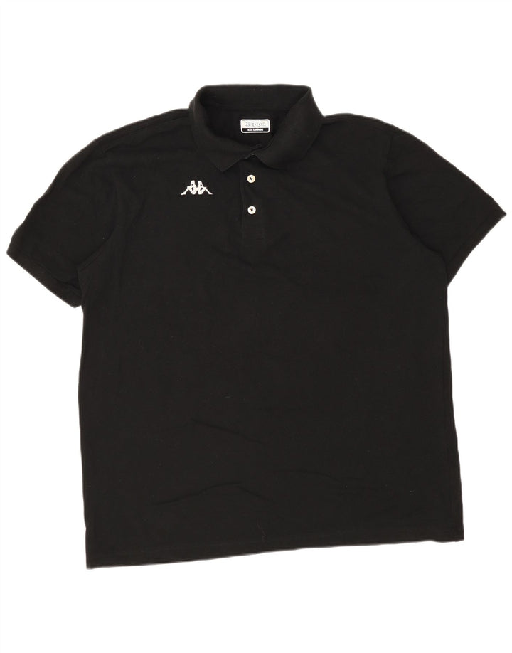 Męska koszulka polo Kappa 3XL, czarna, bawełniana