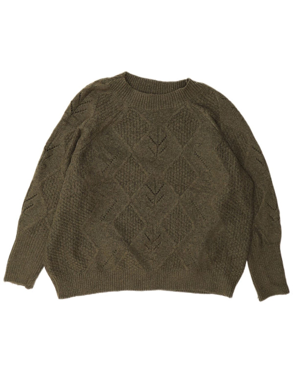 Marks & Spencer Damski sweter oversize z okrągłym dekoltem, UK 18 XL, zielony