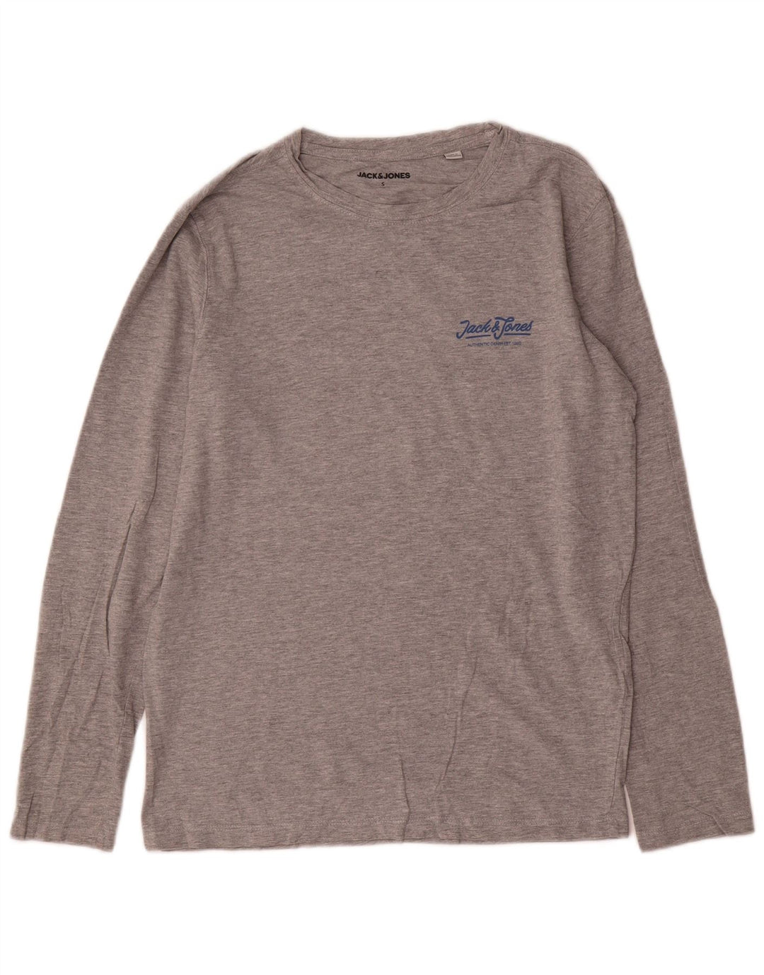 Męski top Jack & Jones z długim rękawem, mały, szary, z plamkami, bawełniany