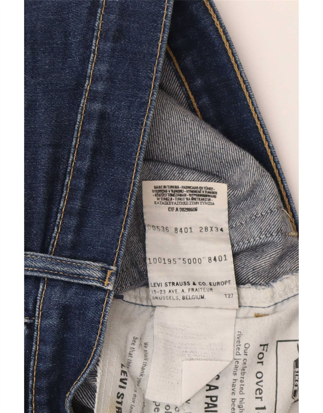 Damskie jeansy Levi's Slim W28 L34 Granatowa bawełna