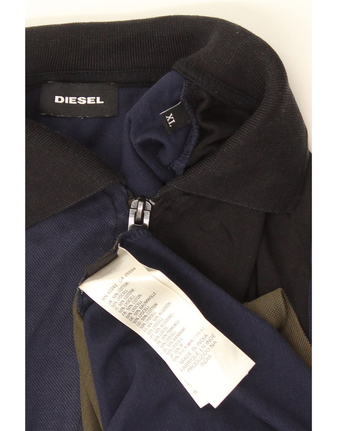Męska koszulka polo Diesel XL, wielobarwna, bawełniana z blokami kolorów