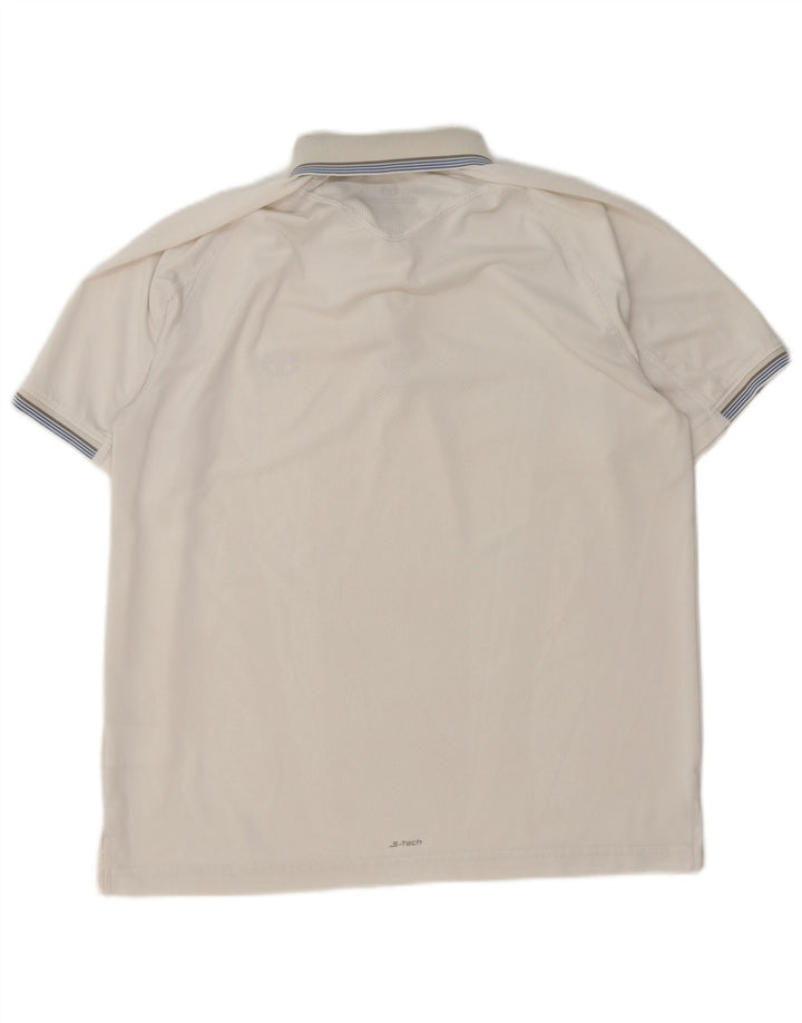 Męska koszulka polo Sergio Tacchini XL, biała, poliestrowa