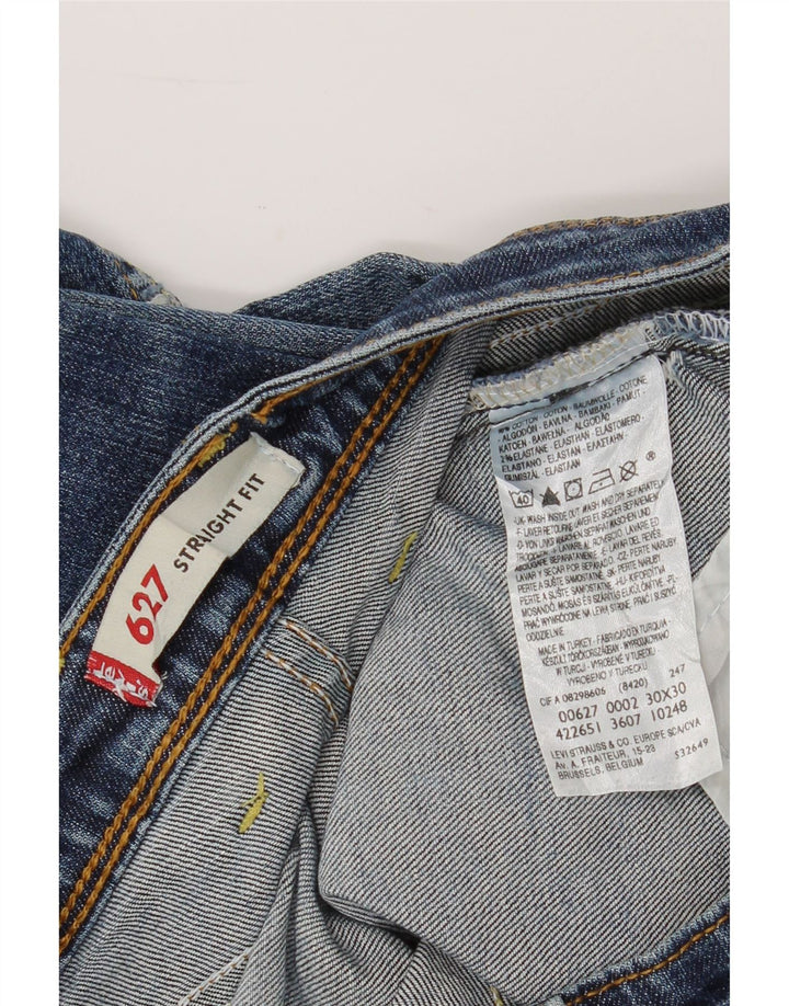 LEVI'S Mens 627 Straight Jeans W30 L27 Blue Cotton Vintage Levi's and Second-Hand Levi's from Messina Hembry 