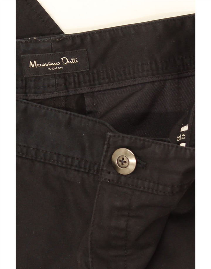 Spodnie damskie Massimo Dutti Straight Chino EU 40 Medium W30 L30 Black