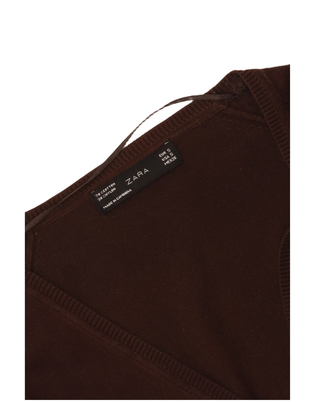 Sweter damski Zara Cardigan UK 10 Small Brown Cotton