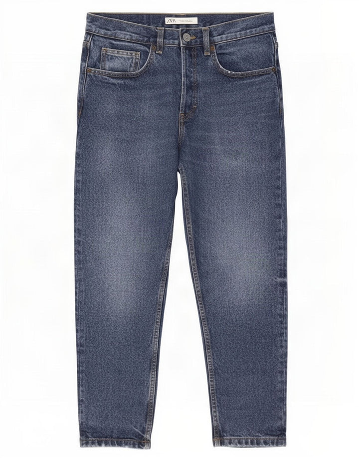 Męskie jeansy Zara Cropped EU 40 Medium W31 L25 Niebieskie