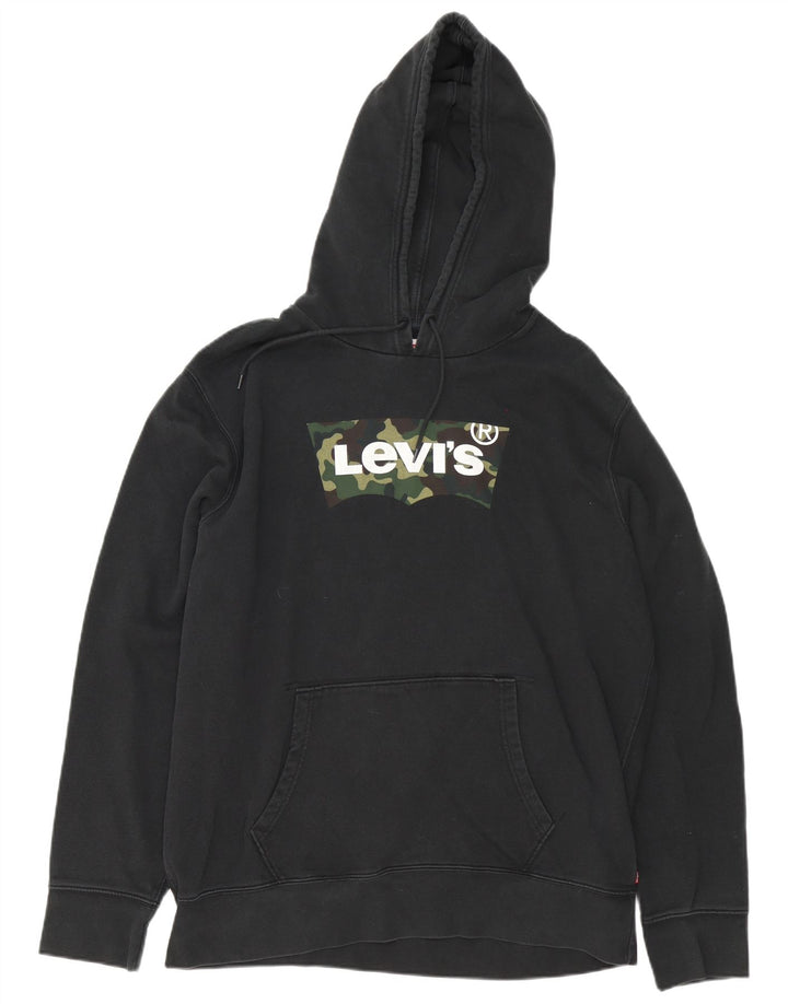 Męski sweter z kapturem Levi's XL, czarny, bawełniany