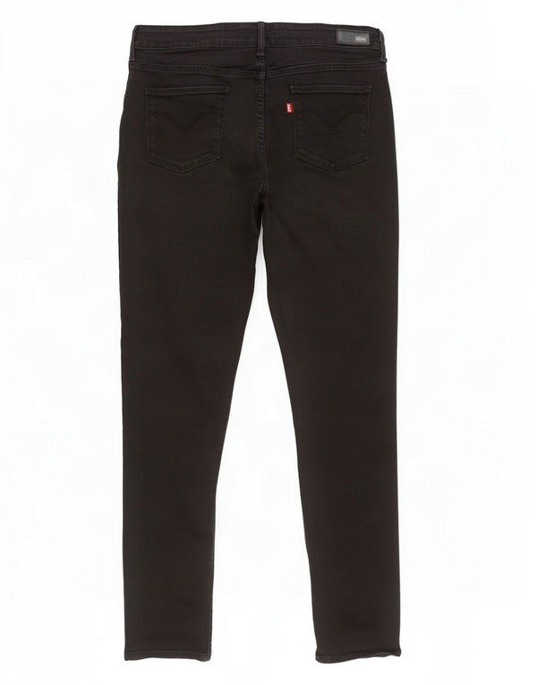 Damskie jeansy Levi's o lekko zakrzywionym kroju, z nowoczesnym wzrostem, W30 L32, czarna bawełna