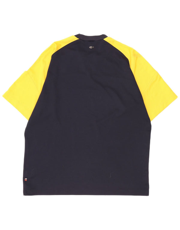 Koszulka męska Adidas Top UK 44/46 XL Granatowa, z blokami kolorów