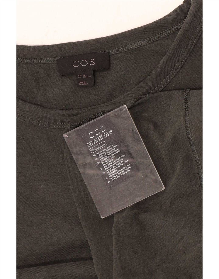 Cos Męska koszulka T-shirt XL, szara, bawełniana