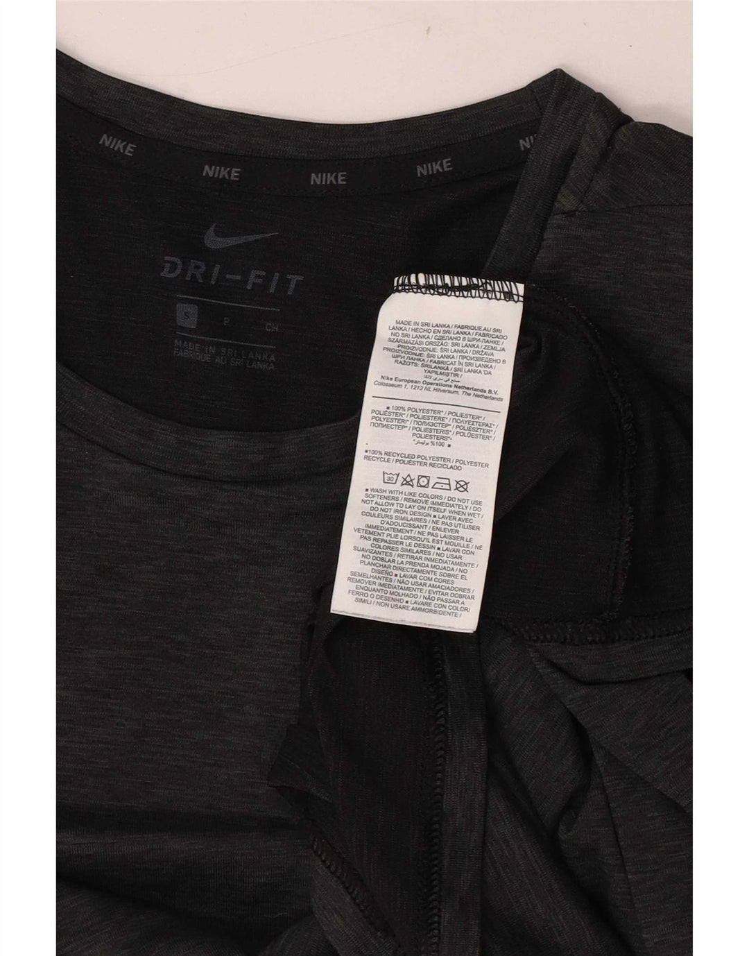 Męski T-shirt Nike Dri Fit, mały, szary, poliestrowy