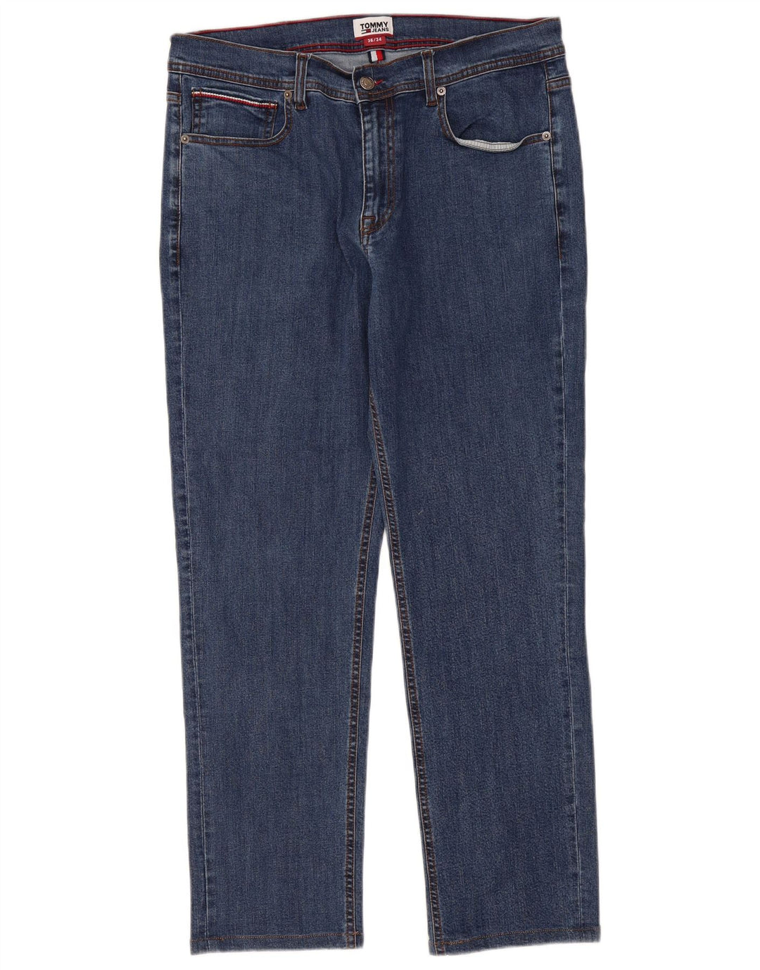 Damskie proste dżinsy Tommy Hilfiger W36 L28 Niebieskie bawełniane