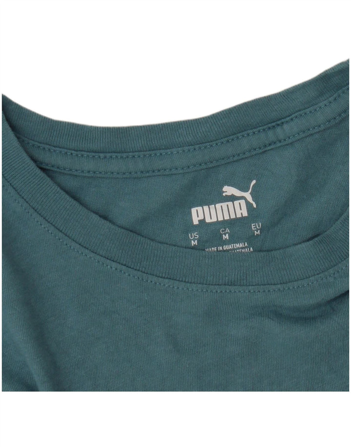 PUMA Womens Graphic T-Shirt Top UK 12 Medium Blue