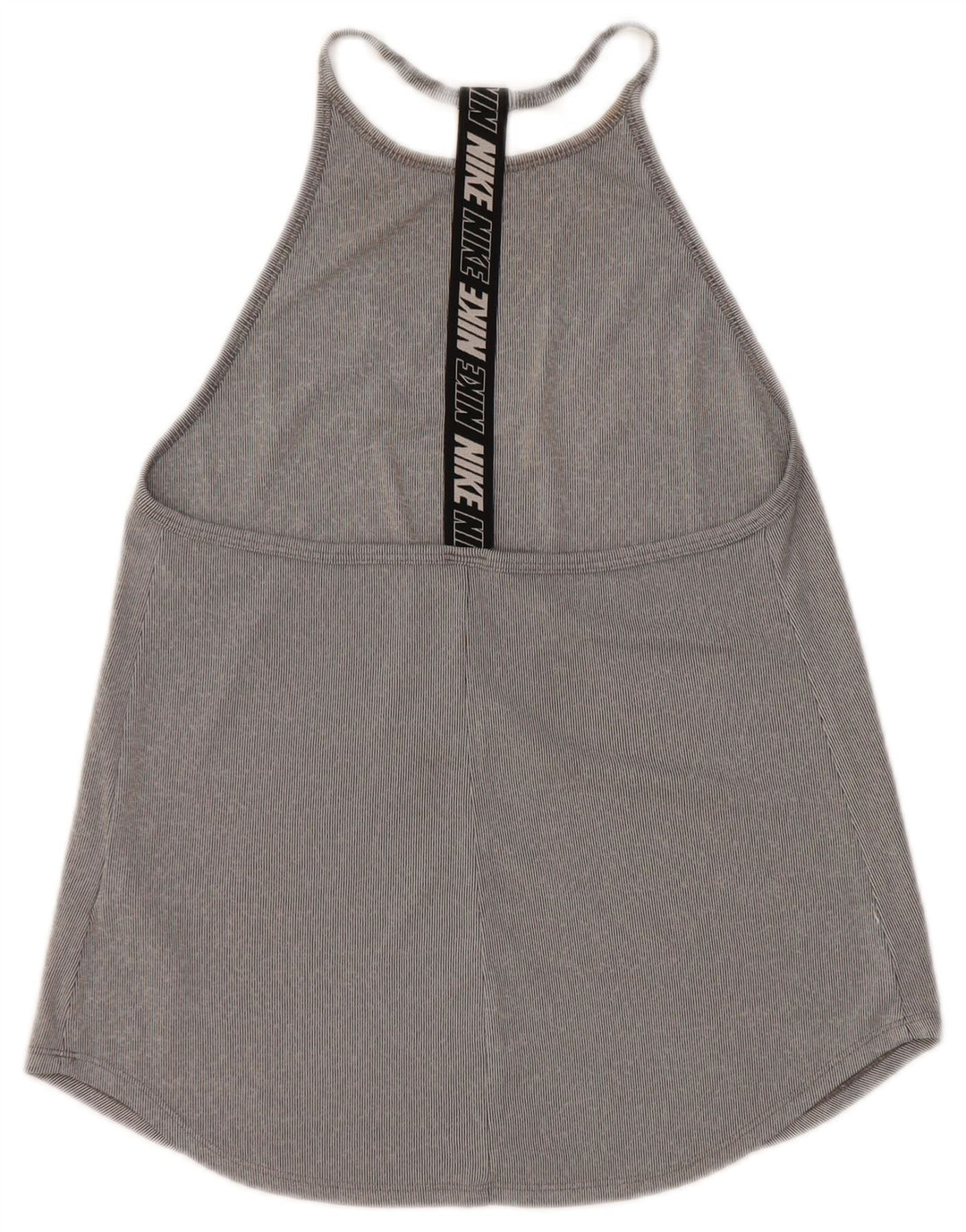 Damska kamizelka Nike Dri Fit Graphic Top UK 8 Mały szary poliester z blokami kolorów