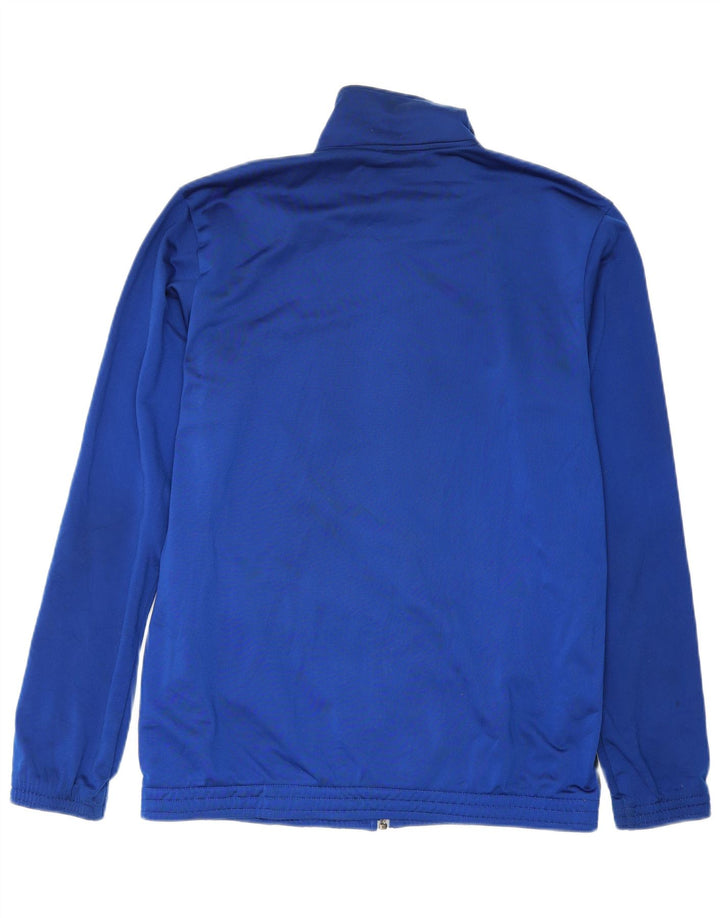 Adidas Męska bluza dresowa UK 40/42 Średni niebieski poliester z blokami kolorów