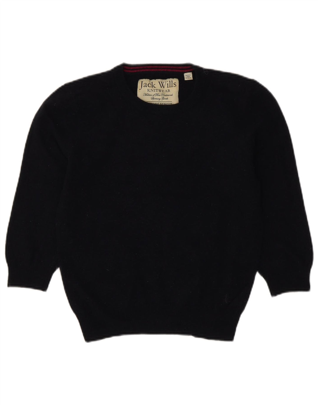 Sweter damski Jack Wills z okrągłym wycięciem pod szyją, UK 12, średni granatowy