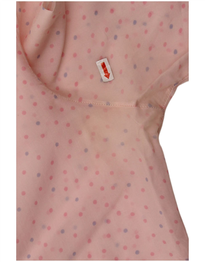 Damska bluzka koszulowa VINTAGE IT 46 duża różowa w cętki