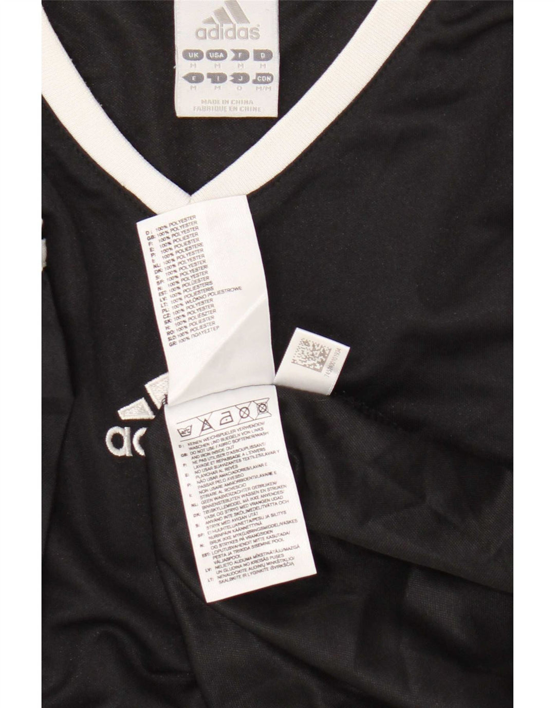 Adidas Męski T-shirt Top Średni Czarny Poliester