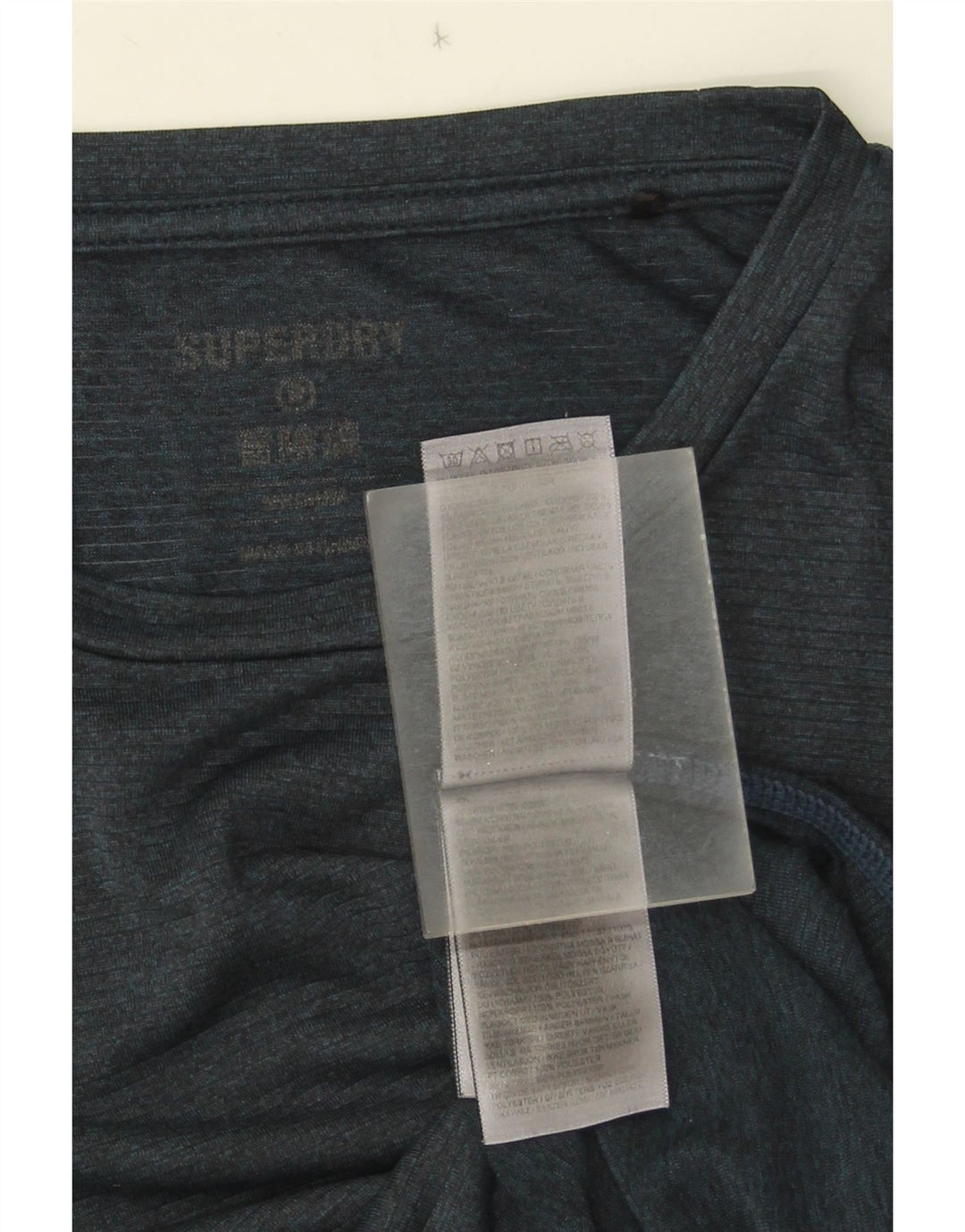 T-shirt męski Superdry, średni granatowy poliester