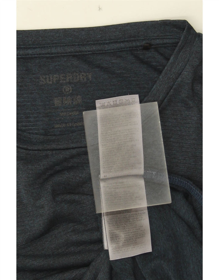 T-shirt męski Superdry, średni granatowy poliester