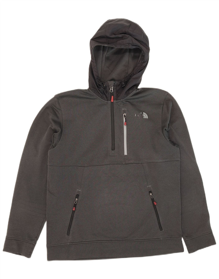 Męski sweter z kapturem i zamkiem The North Face, średnioszary, poliestrowy