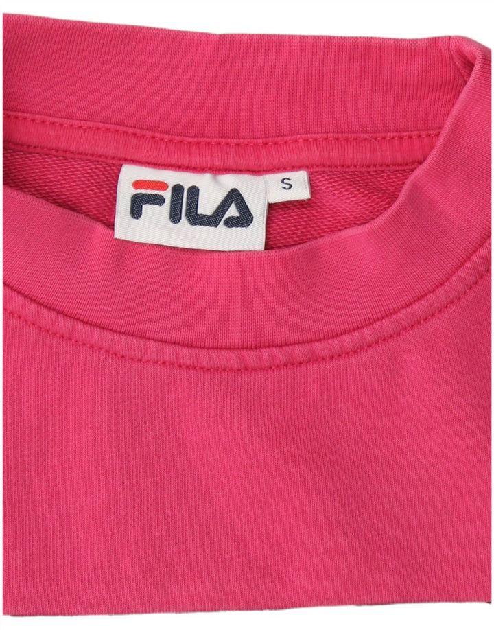 Damski sweter oversize FILA UK 10, mały, różowy, z blokami kolorów