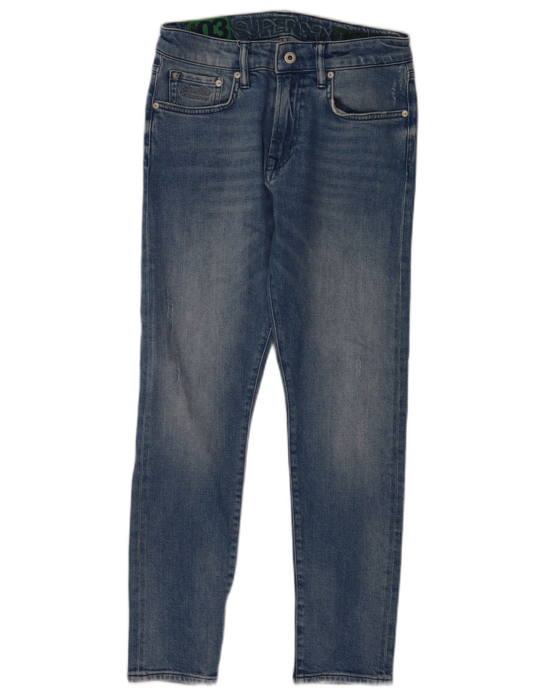 Męskie jeansy Superdry Slim W30 L27 Niebieskie, bawełniane
