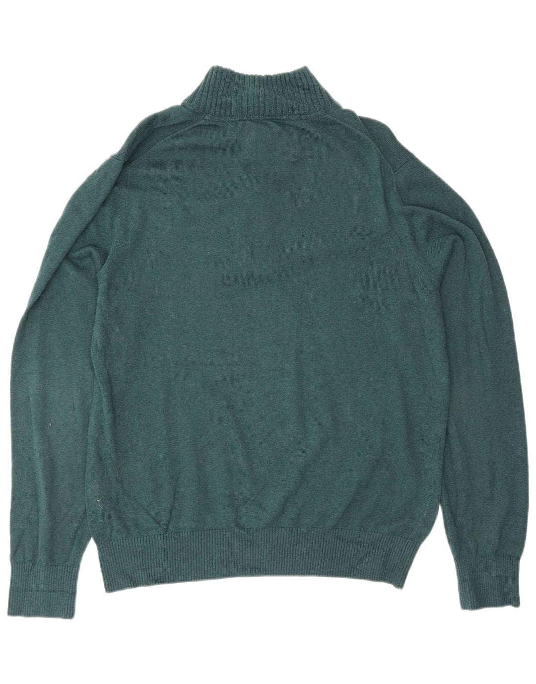 Męski sweter zapinany na zamek Eddie Bauer, średniozielony, bawełniany