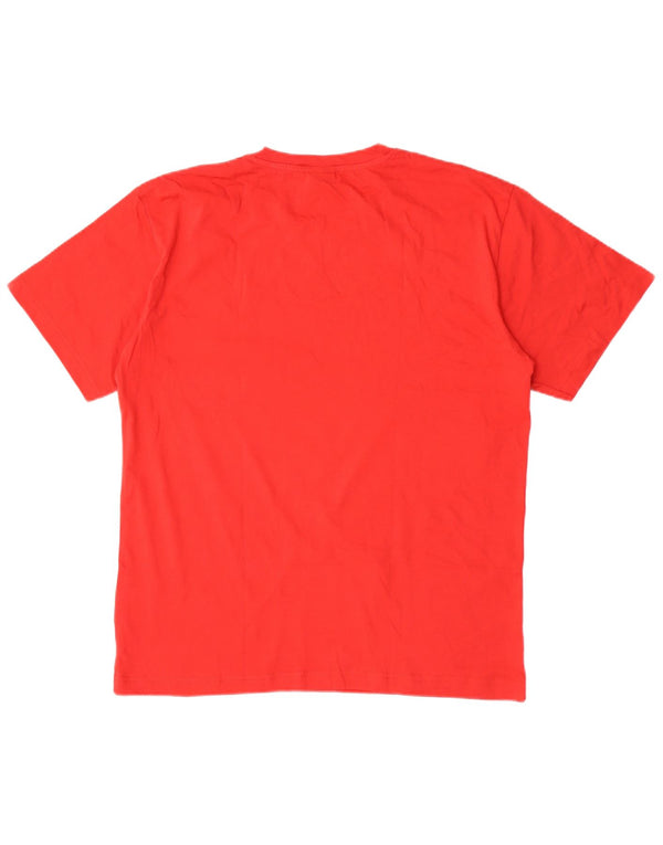 T-shirt męski Lotto Top XL, czerwony, bawełniany
