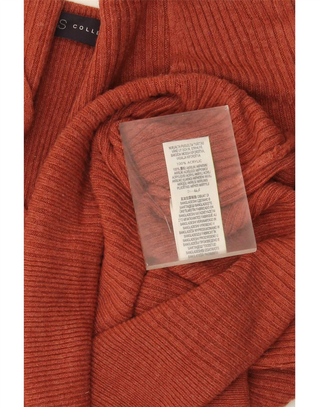 Marks & Spencer Damski sweter z dekoltem w kształcie litery V, UK 12, średni pomarańczowy akryl