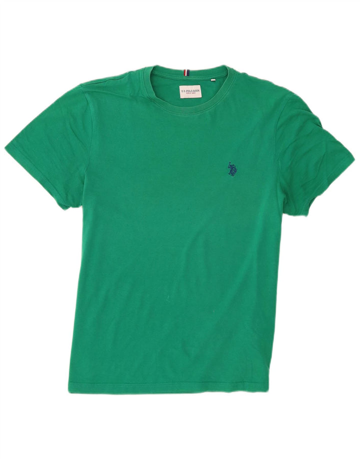 US Polo Assn. Męska koszulka T-shirt, średnia, zielona bawełna
