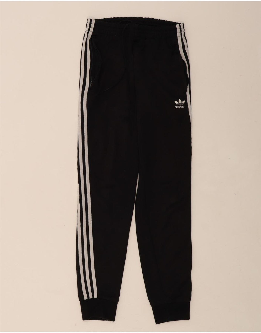 ADIDAS Mens Tracksuit Trousers Joggers Small  Black Polyester Vintage Adidas and Second-Hand Adidas from Messina Hembry 