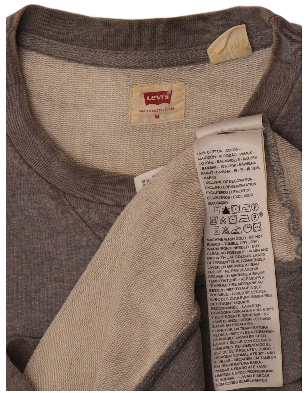 Męska bluza Levi's Sweter średnioszary, bawełniany