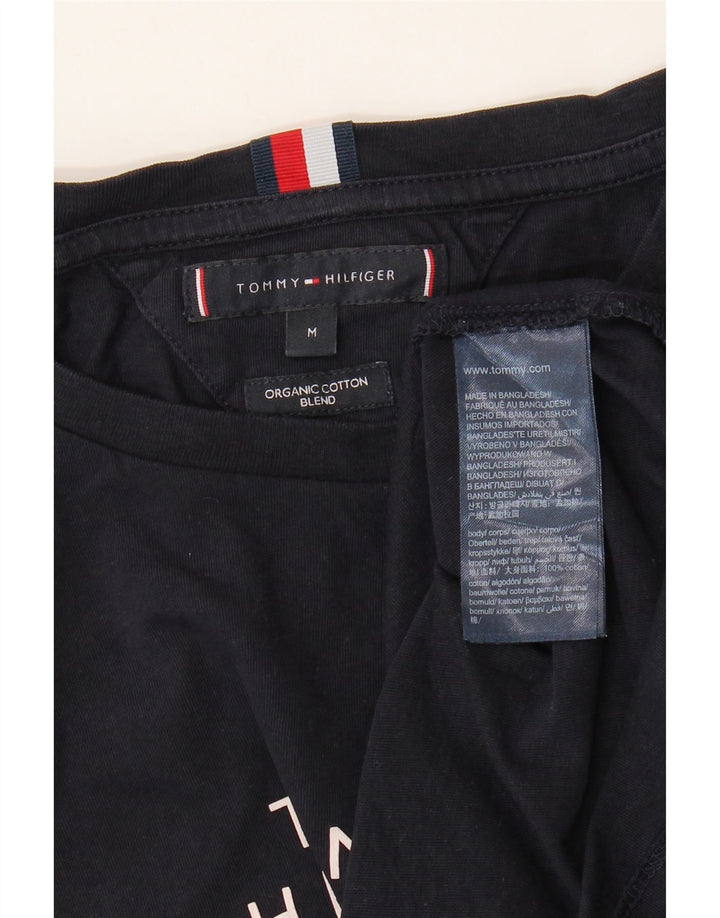 Męska koszulka z grafiką Tommy Hilfiger Top, średnia, granatowa bawełna