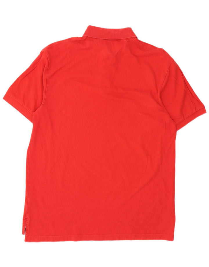 Męska koszulka polo Tommy Hilfiger, duża, czerwona, bawełniana