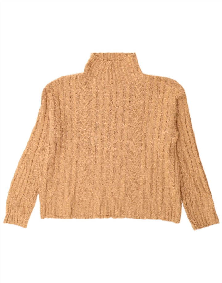 Marks & Spencer Damski sweter z golfem, UK 10, mały beż
