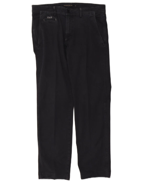 Męskie proste spodnie chino Harmont & Blaine IT 52 XL W38 L30 granatowe