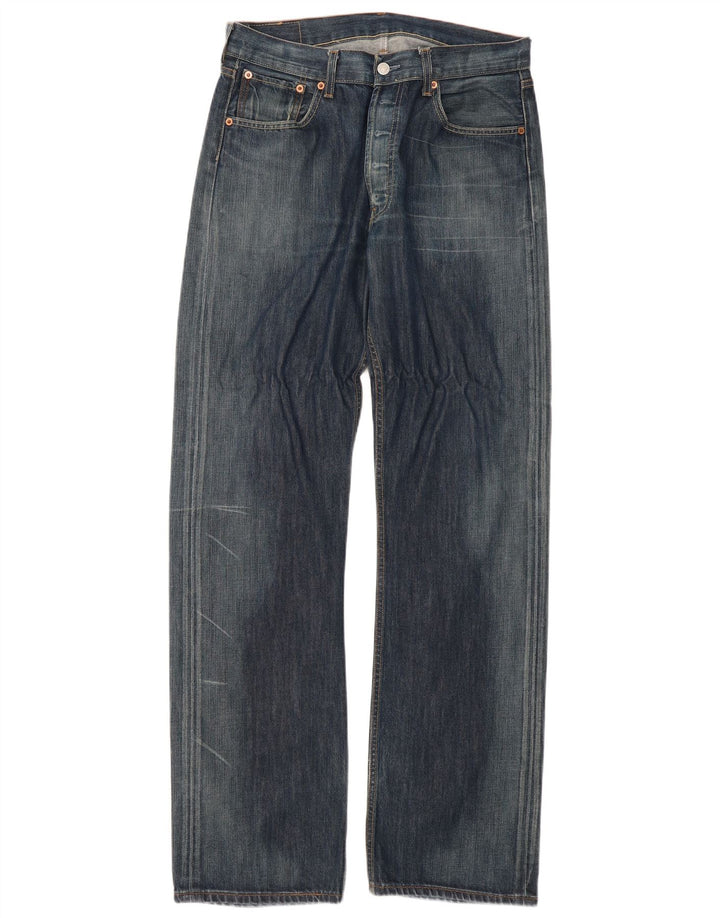 Damskie jeansy Levi's 501 Straight W34 L36 Niebieskie bawełniane