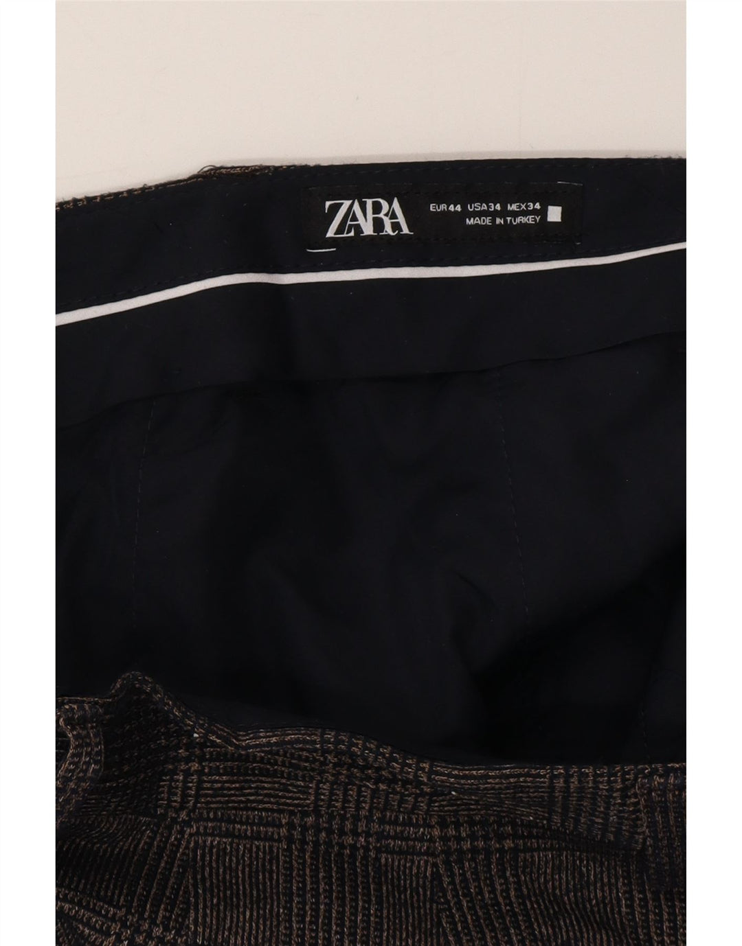 Męskie spodnie chino ZARA EU 44 Large W34 L27 Szara pepitka