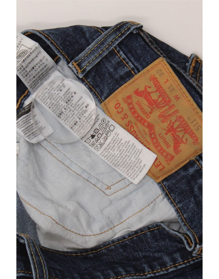 Męskie jeansy Levi's 511 Slim W31 L32 Niebieskie bawełniane